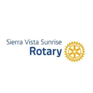 A logo of the sierra vista sunrise rotary.